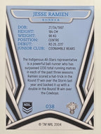 NRL 2023 Traders Titanium Base Card #038 Jesse Ramien Cronulla Sutherland Sharks