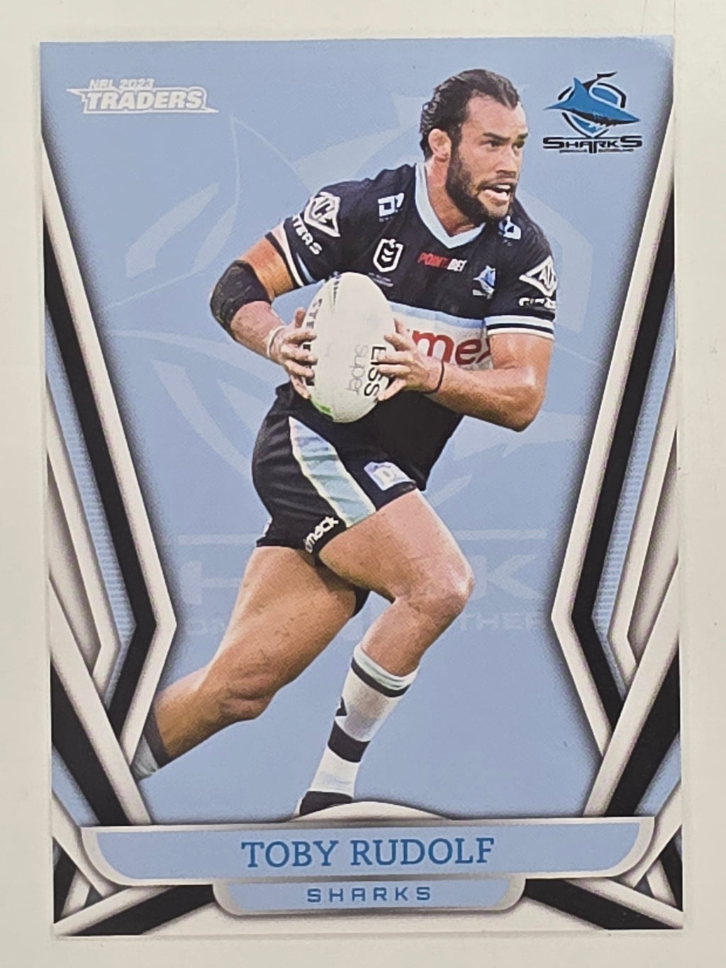 NRL 2023 Traders Titanium Base Card #039 Toby Rudolf Cronulla Sutherland Sharks