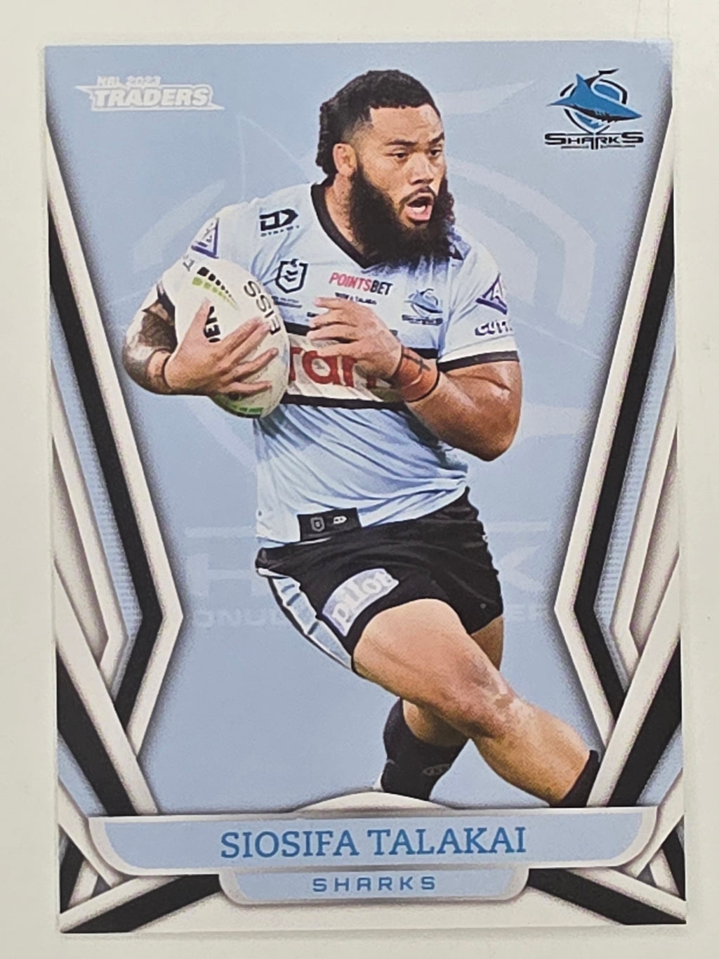 NRL 2023 Traders Titanium Base Card #040 Siosifa Talakai Cronulla Sutherland Sharks