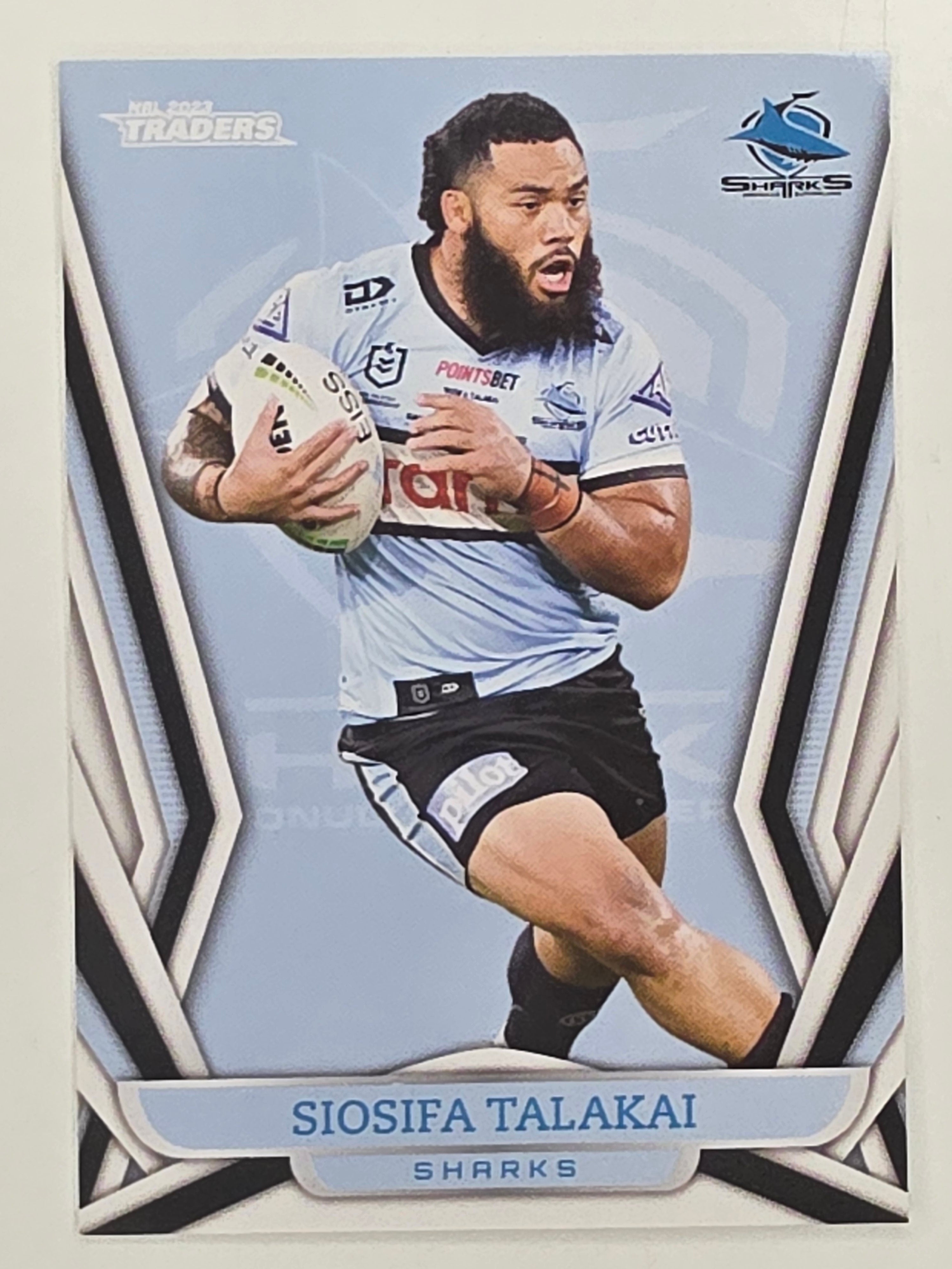 NRL 2023 Traders Titanium Base Card #040 Siosifa Talakai Cronulla Sutherland Sharks
