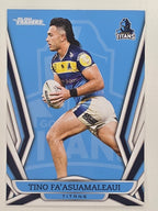 NRL 2023 Traders Titanium Base Card #044 Tino Fa’asuamaleaui Gold Coast Titans