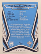NRL 2023 Traders Titanium Base Card #044 Tino Fa’asuamaleaui Gold Coast Titans
