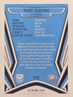 NRL 2023 Traders Titanium Base Card #050 Toby Sexton Gold Coast Titans