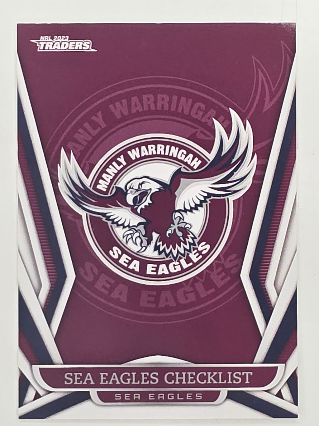 NRL 2023 Traders Titanium Base Card #051 Sea Eagles Checklist Manly Warringah Sea Eagles