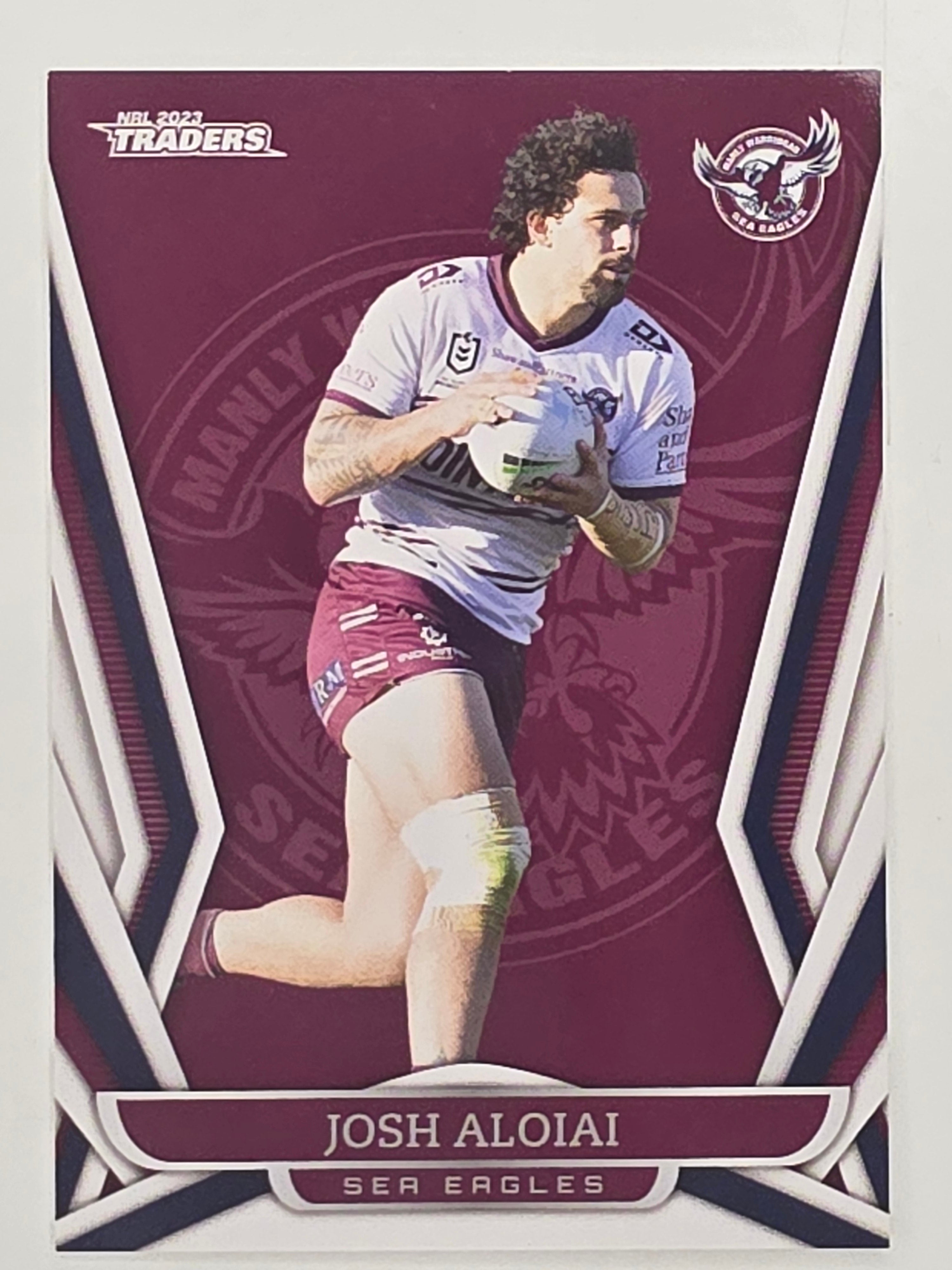 NRL 2023 Traders Titanium Base Card #052 Josh Aloiai Manly Warringah Sea Eagles