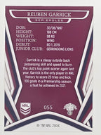 NRL 2023 Traders Titanium Base Card #055 Reuben Garrick Manly Warringah Sea Eagles