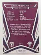 NRL 2023 Traders Titanium Base Card #056 Morgan Harper Manly Warringah Sea Eagles