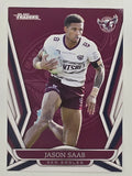NRL 2023 Traders Titanium Base Card #058 Jason Saab Manly Warringah Sea Eagles