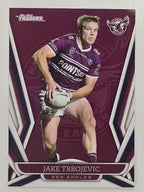 NRL 2023 Traders Titanium Base Card #059 Jake Trbojevic Manly Warringah Sea Eagles
