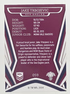 NRL 2023 Traders Titanium Base Card #059 Jake Trbojevic Manly Warringah Sea Eagles