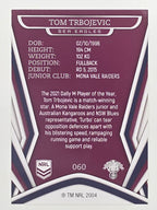 NRL 2023 Traders Titanium Base Card #060 Tom Trbojevic Manly Warringah Sea Eagles