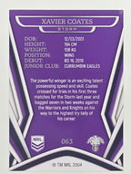NRL 2023 Traders Titanium Base Card #063 Xavier Coates Melbourne Storm