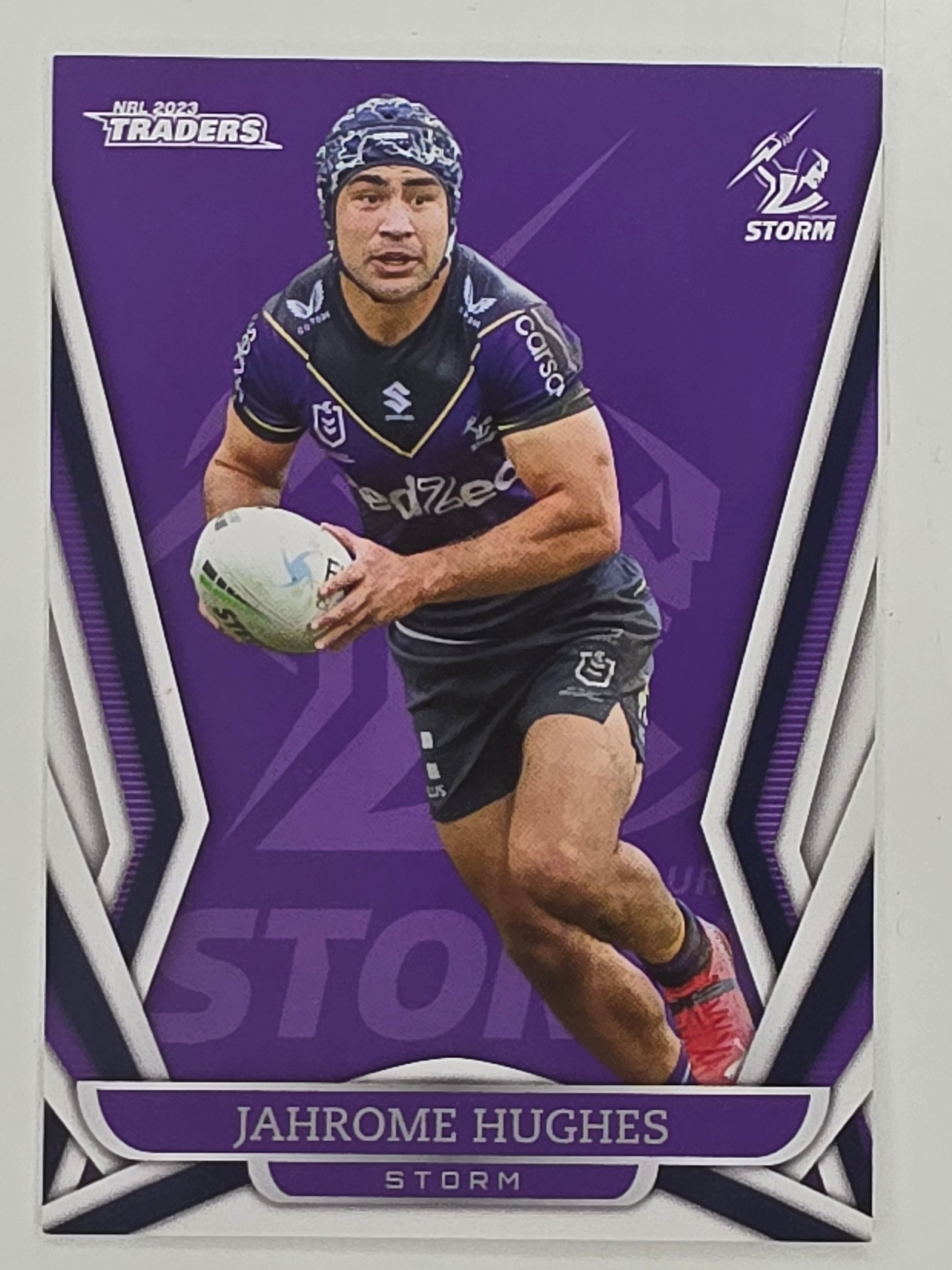 NRL 2023 Traders Titanium Base Card #065 Jahrome Hughes Melbourne Storm