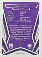 NRL 2023 Traders Titanium Base Card #067 Nick Meaney Melbourne Storm
