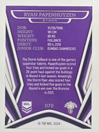NRL 2023 Traders Titanium Base Card #070 Ryan Papenhuyzen Melbourne Storm