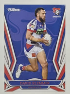 NRL 2023 Traders Titanium Base Card #074 David Klemmer Newcastle Knights