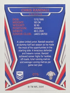 NRL 2023 Traders Titanium Base Card #076 Chris Randall Newcastle Knights