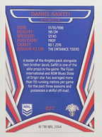 NRL 2023 Traders Titanium Base Card #077 Daniel Saifiti Newcastle Knights