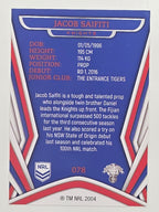 NRL 2023 Traders Titanium Base Card #078 Jacob Saifiti Newcastle Knights