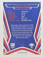 NRL 2023 Traders Titanium Base Card #080 Dominic Young Newcastle Knights