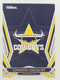 NRL 2023 Traders Titanium Base Card #081 Cowboys Checklist North Queensland Cowboys