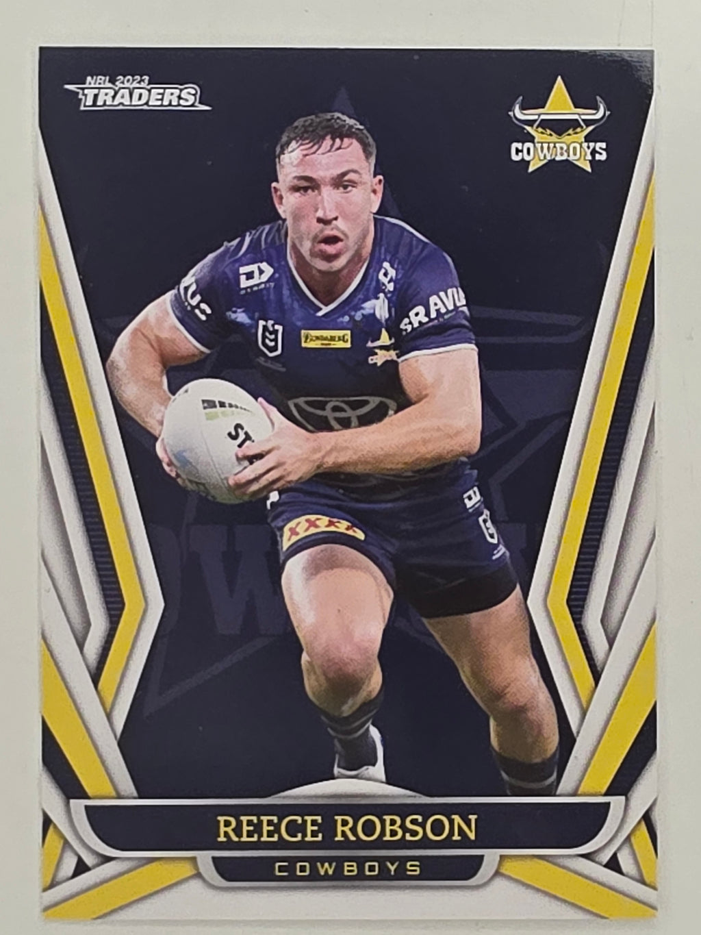 NRL 2023 Traders Titanium Base Card #087 Reece Robson North Queensland Cowboys