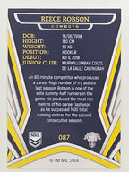 NRL 2023 Traders Titanium Base Card #087 Reece Robson North Queensland Cowboys