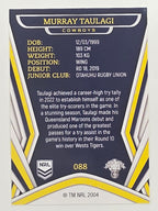 NRL 2023 Traders Titanium Base Card #088 Murray Taulagi North Queensland Cowboys