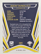 NRL 2023 Traders Titanium Base Card #089 Jason Taumalolo North Queensland Cowboys