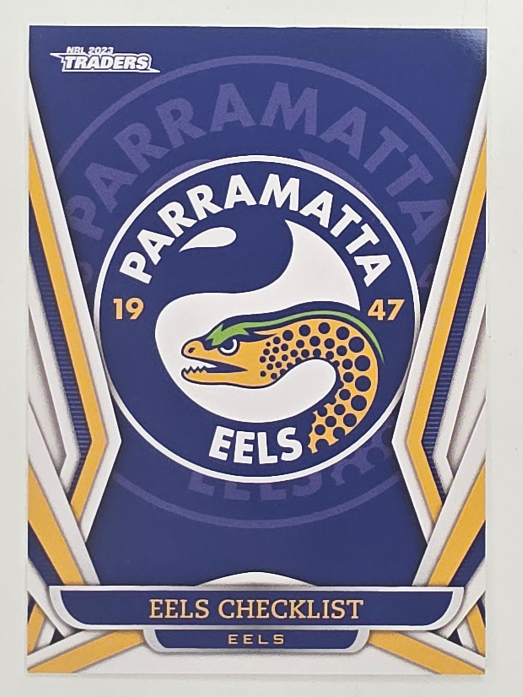 NRL 2023 Traders Titanium Base Card #091 Eels Checklist Parramatta Eels