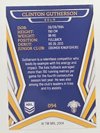 NRL 2023 Traders Titanium Base Card #094 Clinton Gutherson Parramatta Eels