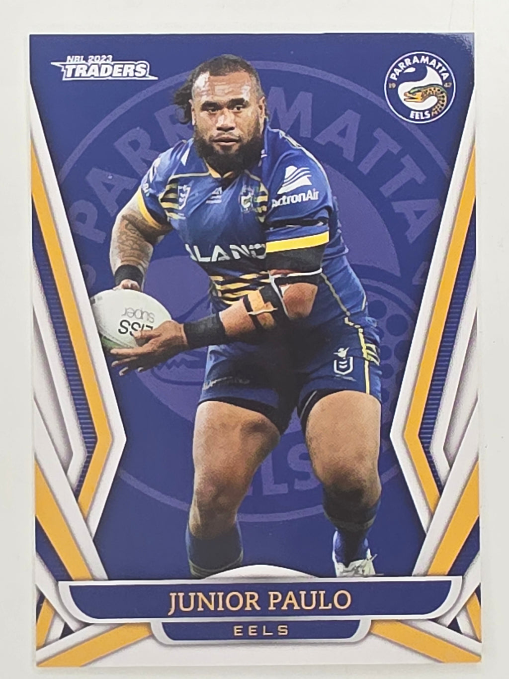 NRL 2023 Traders Titanium Base Card #098 Junior Paulo Parramatta Eels
