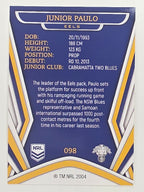 NRL 2023 Traders Titanium Base Card #098 Junior Paulo Parramatta Eels