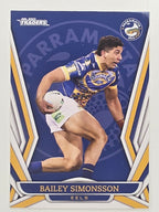 NRL 2023 Traders Titanium Base Card #100 Bailey Simonsson Parramatta Eels