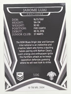 NRL 2023 Traders Titanium Base Card #106 Jarome Luai Penrith Panthers