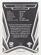 NRL 2023 Traders Titanium Base Card #110 Isaah Yeo Penrith Panthers