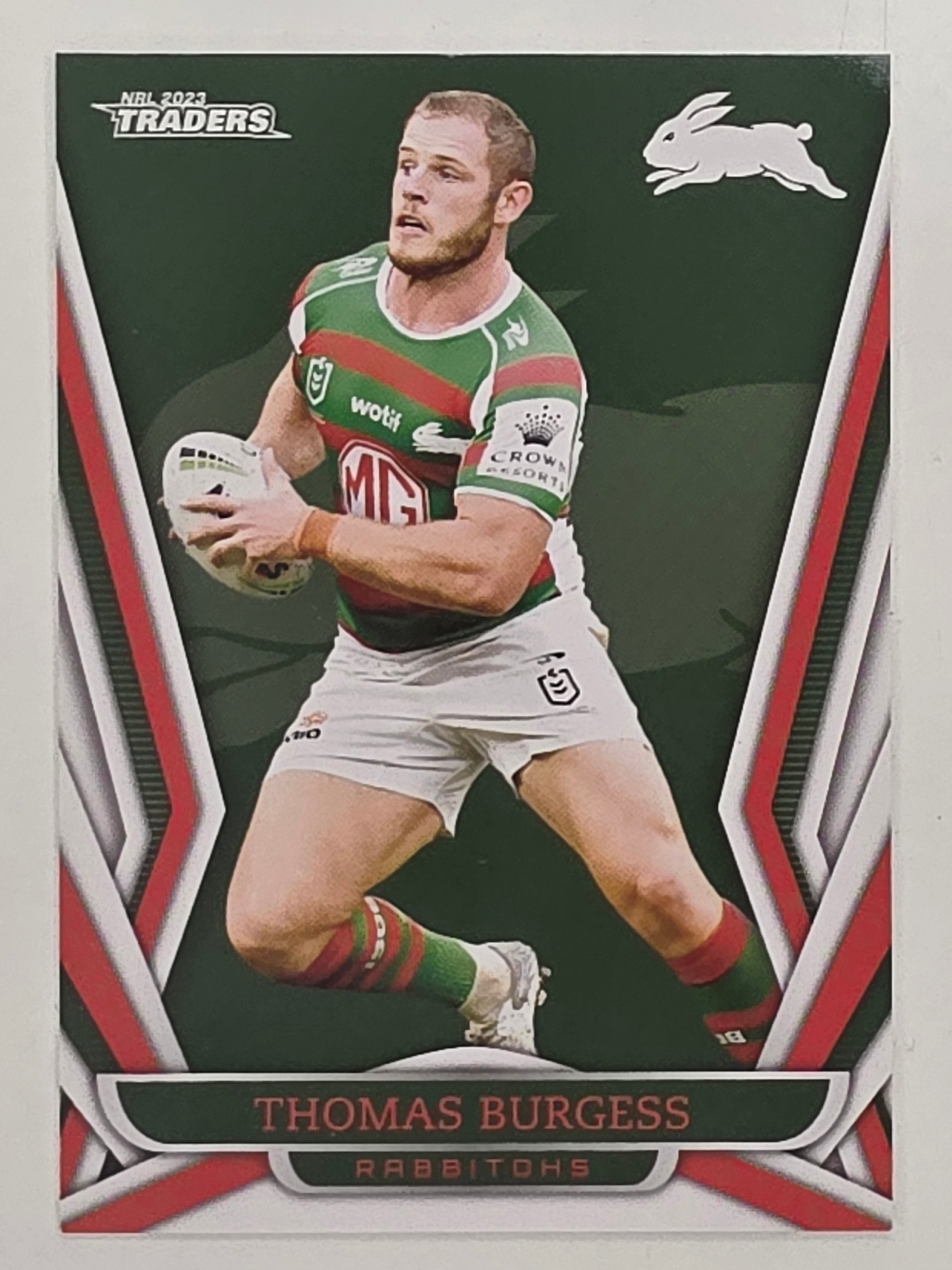 NRL 2023 Traders Titanium Base Card #113 Thomas Burgess South Sydney Rabbitohs