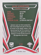 NRL 2023 Traders Titanium Base Card #116 Alex Johnston South Sydney Rabbitohs