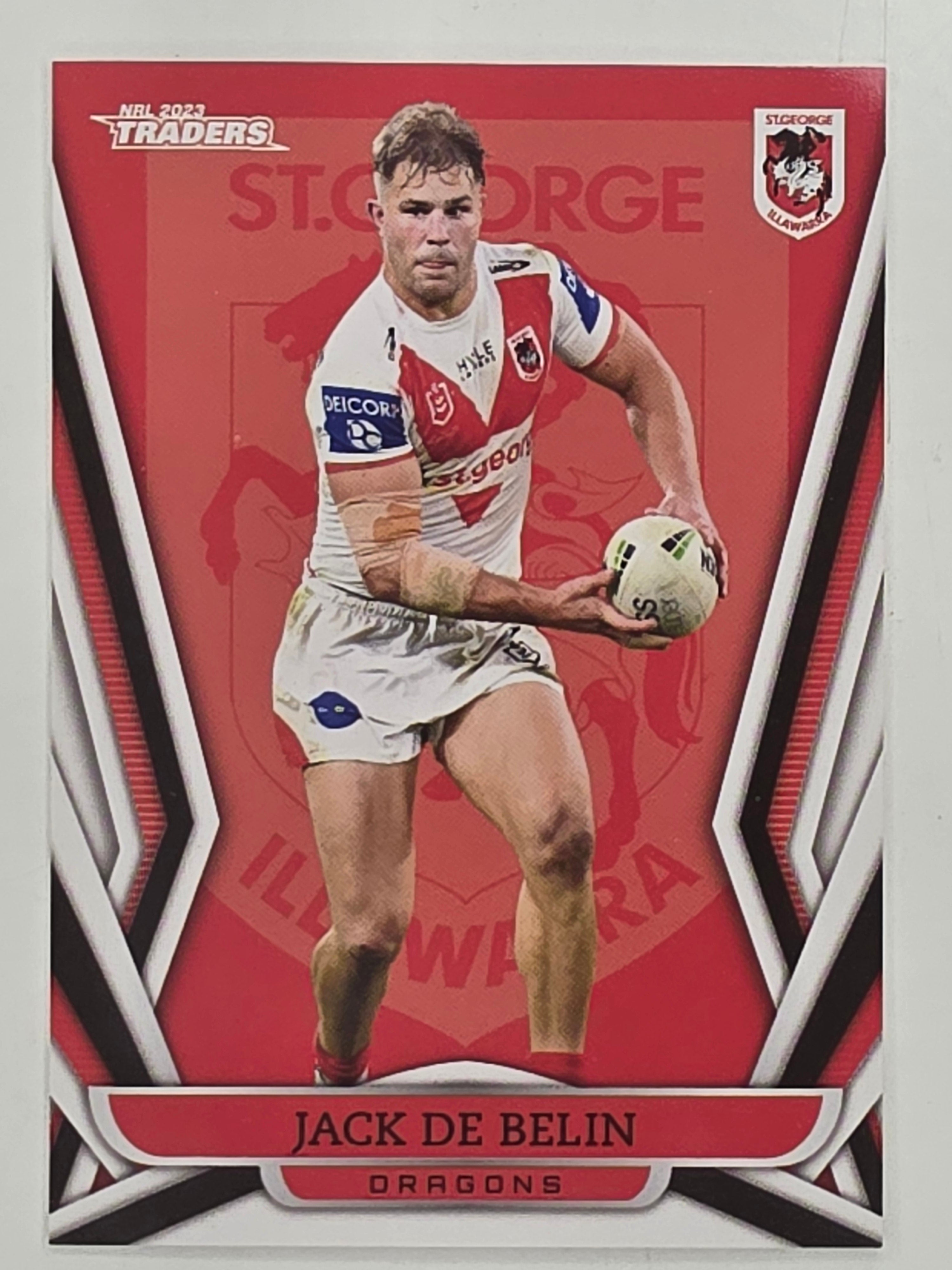NRL 2023 Traders Titanium Base Card #123 Jack de Belin St George Illawarra Dragons
