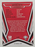 NRL 2023 Traders Titanium Base Card #129 Jaydn Su’a St George Illawarra Dragons