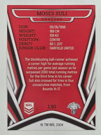 NRL 2023 Traders Titanium Base Card #130 Moses Suli St George Illawarra Dragons