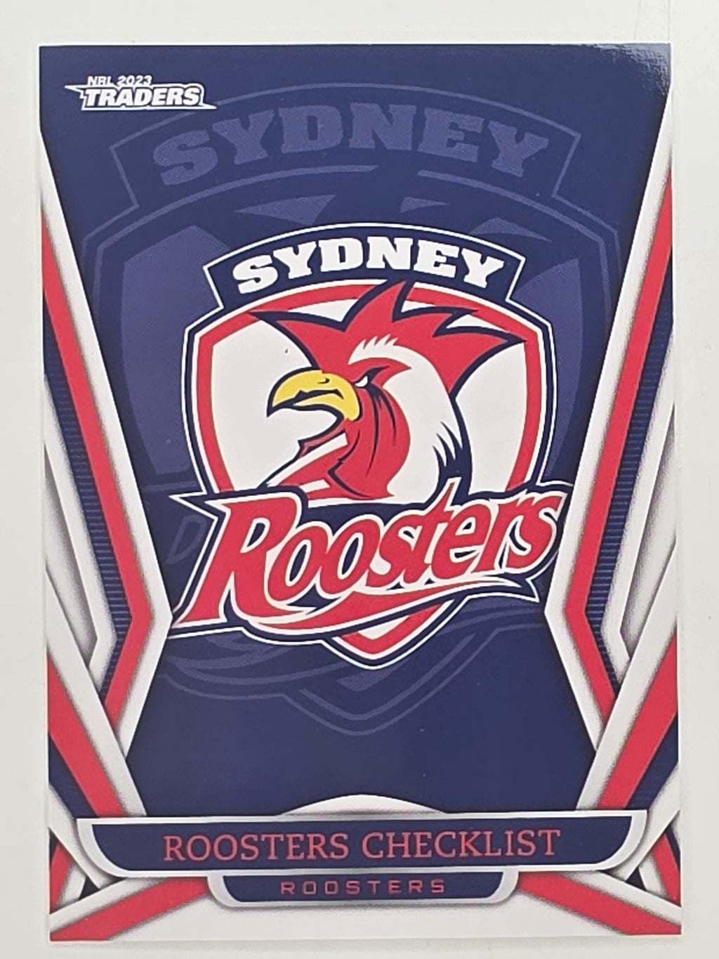 NRL 2023 Traders Titanium Base Card #131 Roosters Checklist Sydney Roosters