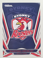 NRL 2023 Traders Titanium Base Card #131 Roosters Checklist Sydney Roosters