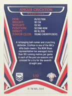 NRL 2023 Traders Titanium Base Card #132 Angus Crichton Sydney Roosters