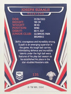 NRL 2023 Traders Titanium Base Card #135 Joseph Suaalii Sydney Roosters