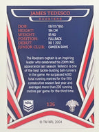 NRL 2023 Traders Titanium Base Card #136 James Tedesco Sydney Roosters