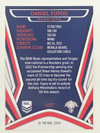 NRL 2023 Traders Titanium Base Card #137 Daniel Tupou Sydney Roosters