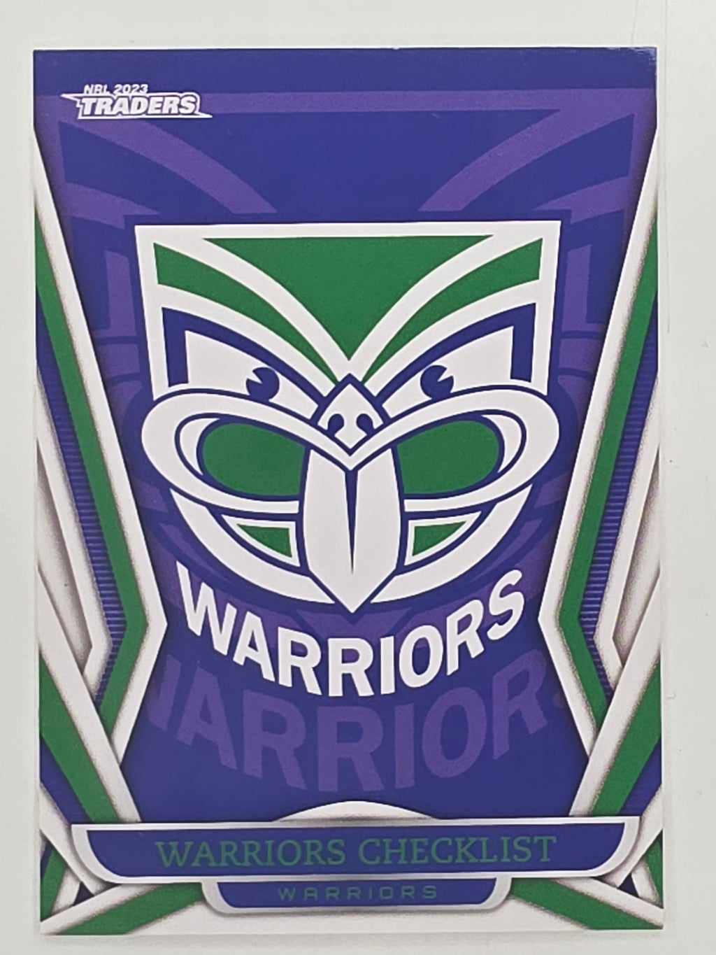 NRL 2023 Traders Titanium Base Card #141 Warriors Checklist New Zealand Warriors