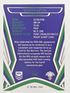 NRL 2023 Traders Titanium Base Card #142 Bunty Afoa New Zealand Warriors