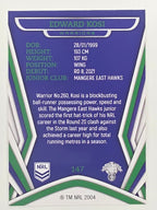 NRL 2023 Traders Titanium Base Card #147 Edward Kosi New Zealand Warriors